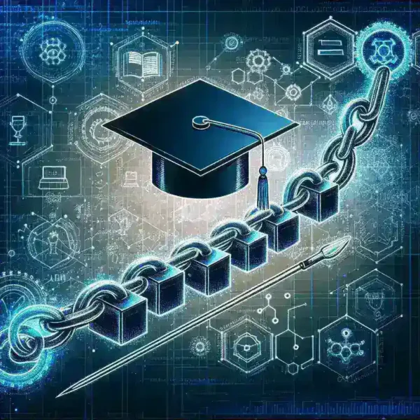 "Universitas Brawijaya researchers demonstrating blockchain technology for academic certification processes during a workshop."