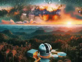 "Indonesia's new space observation center in Papua, showcasing advanced telescopes and technology for astronomical research."