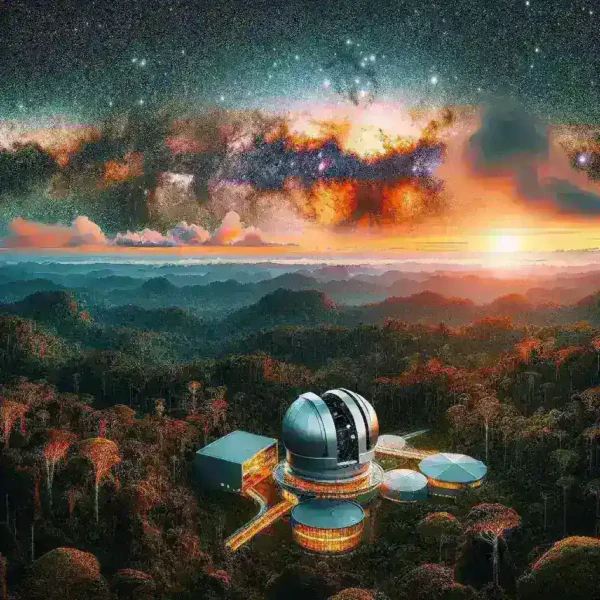 "Indonesia's new space observation center in Papua, showcasing advanced telescopes and technology for astronomical research."