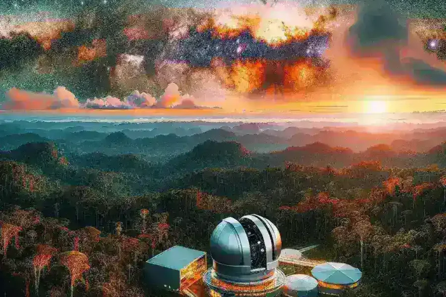 "Indonesia's new space observation center in Papua, showcasing advanced telescopes and technology for astronomical research."