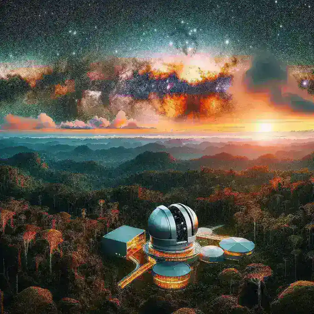 "Indonesia's new space observation center in Papua, showcasing advanced telescopes and technology for astronomical research."