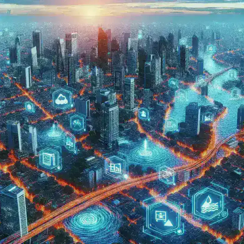"Jakarta's digital twin technology during flood evacuation testing, showcasing real-time simulations for disaster management strategies."